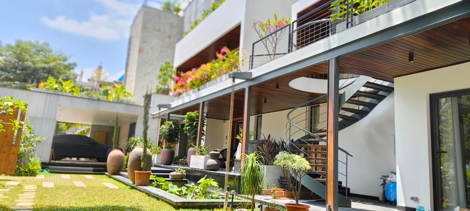 An irrigated garden at a Bengaluru residence